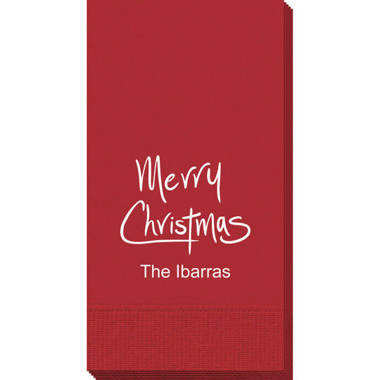 Fun Merry Christmas Guest Towels